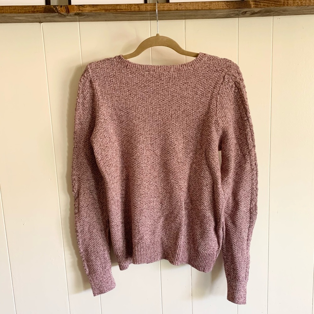 New LOFT Marled Bobble Sleeve Sweater Size: Medium - Picture 3 of 6